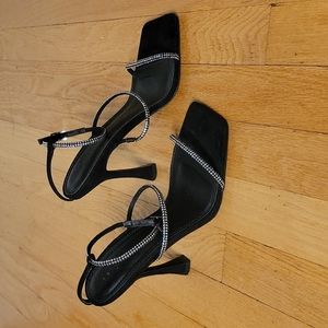 Aso Design Black Strappy Sandals